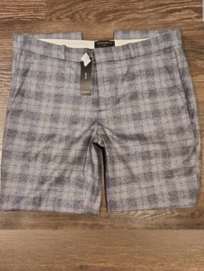 ❤️ NWT! BANANA REPUBLIC RYAN FIT PLAID STRAIGHT LEG PANTS / TROUSERS, 12P (31 P)